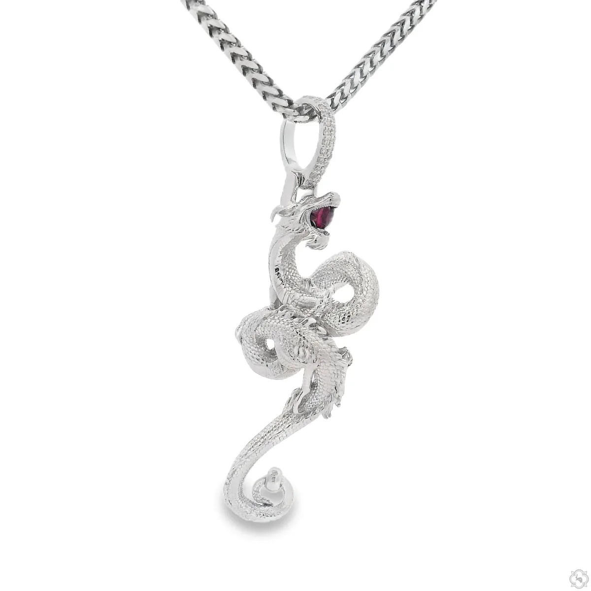 MARYAM - For Him SILVER .925 Silver Mini 3D Dragon Pendant Set 70184 in 20 Inches – Pendant Set