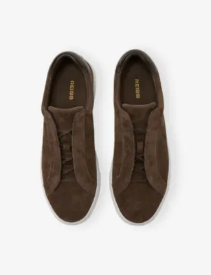 REISS Jenson Suede Trainers - EUR 41 / 7 UK MEN in CHOCOLATE BROWN, additional product view 2