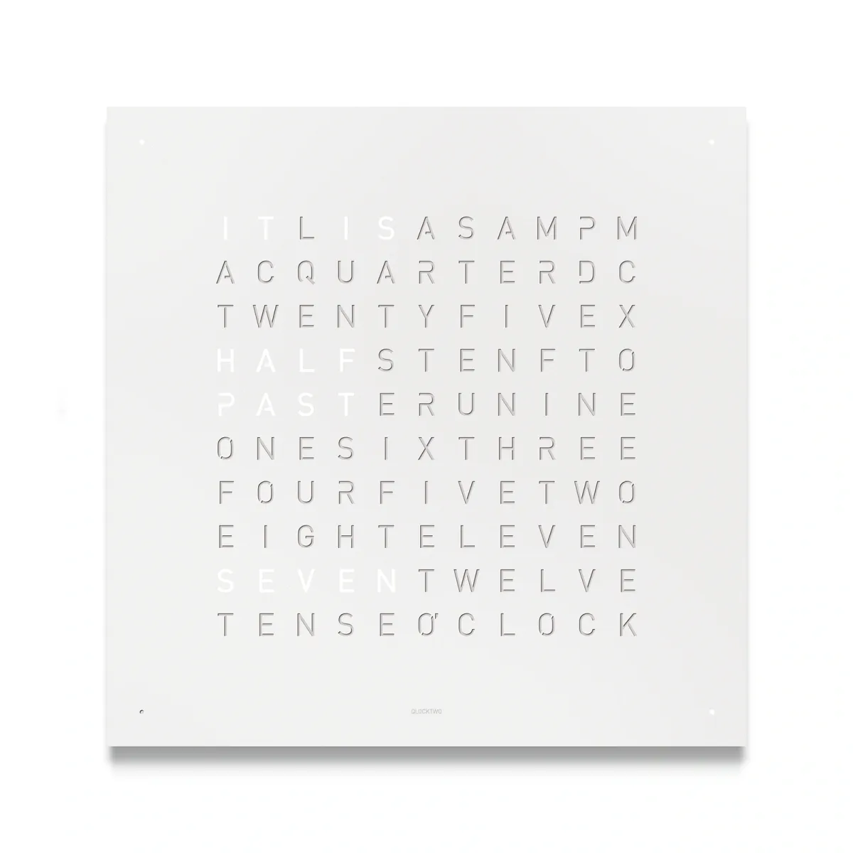 QLOCKTWO EARTH 45 Stainless Steel White Pepper Wall Clock Cover