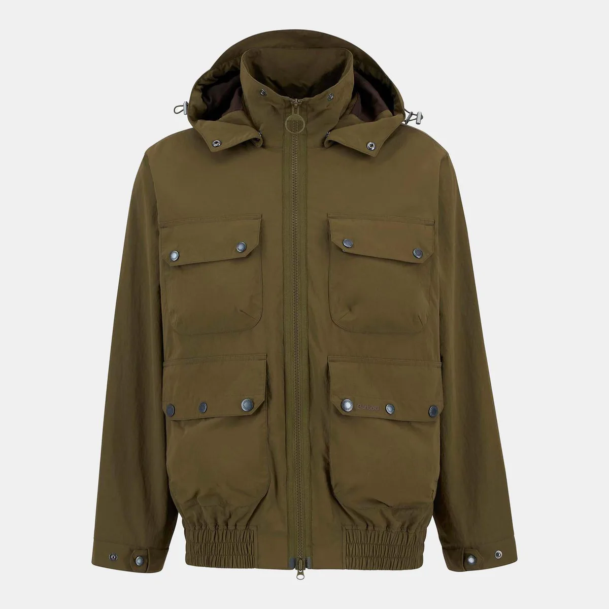 Barbour Men's Re Engineered Flight Bedale Showerproof Detachable Hood Rain Anorak