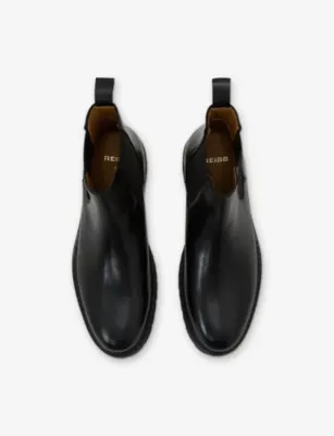 REISS Milton Leather Chelsea Boots - EUR 45 / 11 UK MEN in BLACK, additional product view 2