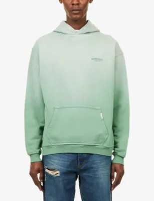 REPRESENT Owners' Club graphic-print cotton-jersey hoody detail 3