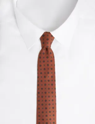 CORNELIANI Patterned Silk Tie detail 3