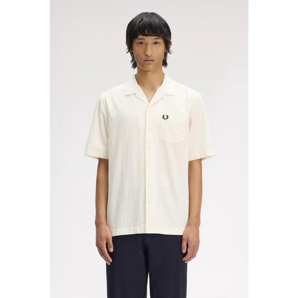Fred Perry Men's Short Sleeve Plain Shirt detail 3