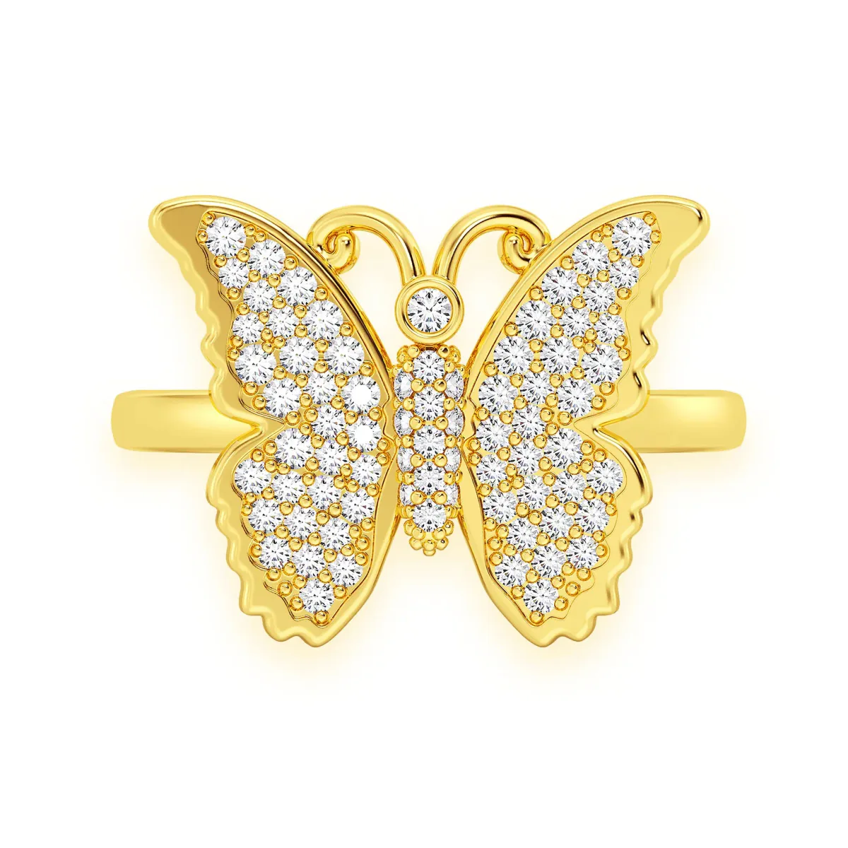 For Him Butterfly Ring in Yellow Gold / Natural Diamond – Ring
