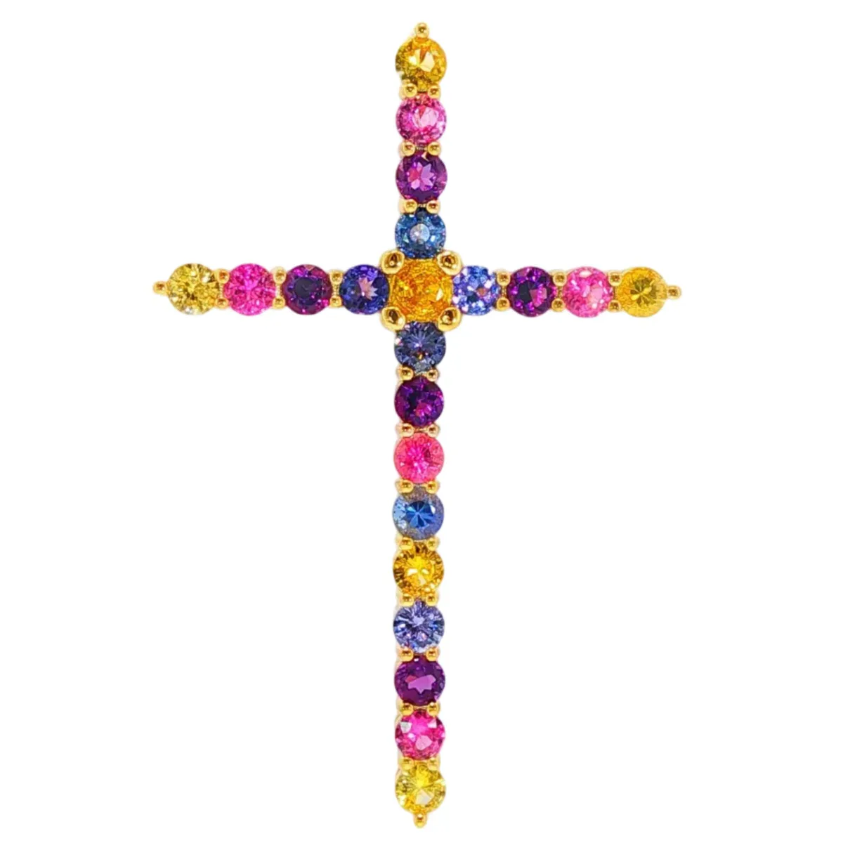 PIA - For Him GEMSTONES Multicolor Cross Pendant 71397 – Pendant
