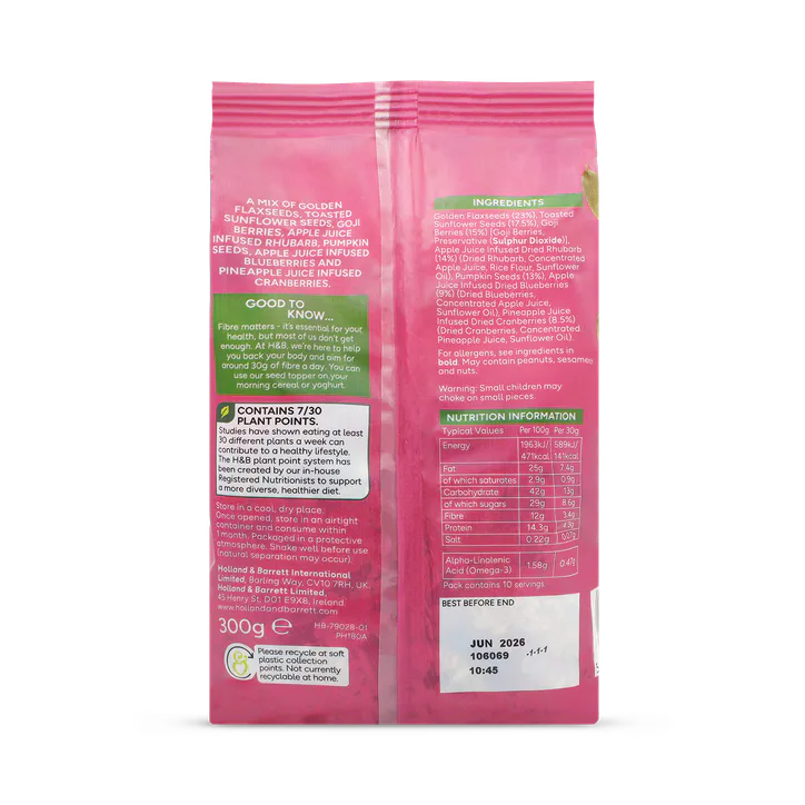 For Him High Fibre Seed & Berry Topper 300g detail 2