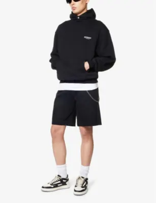 REPRESENT Owners' Club graphic-print relaxed-fit cotton-jersey hoody detail 2