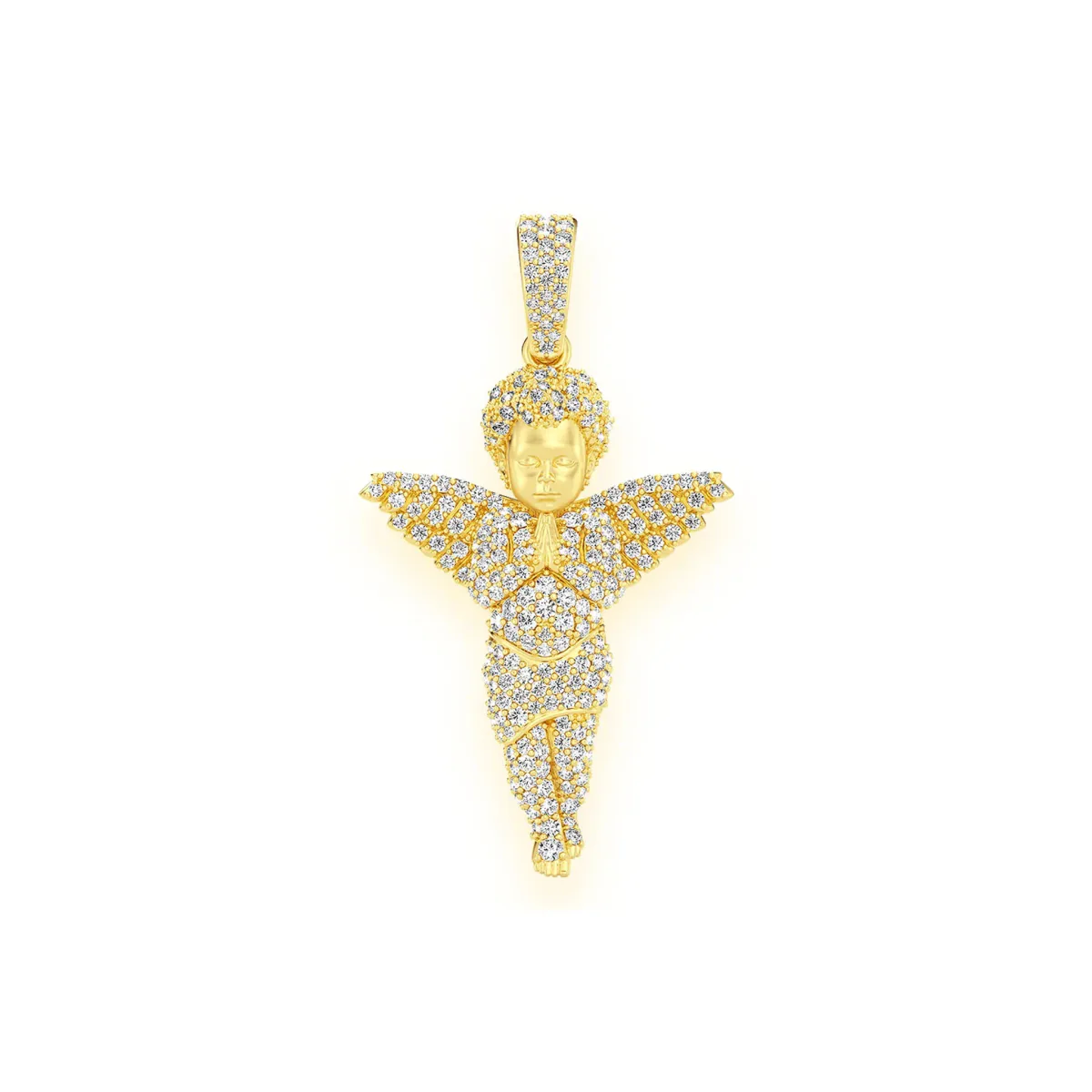 For Him Praying Angel Diamond Pendant in Rose Gold / Natural Diamond – Pendant