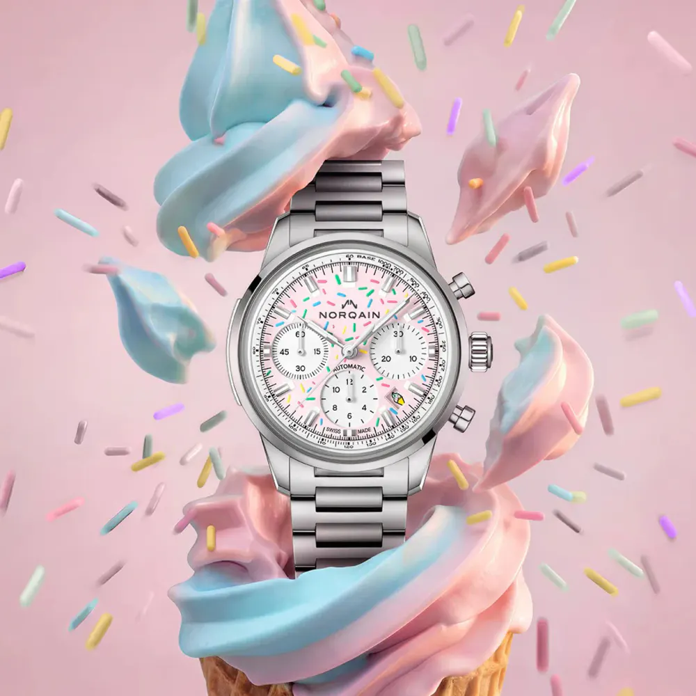NORQAIN Freedom Chrono Enjoy Life Sprinkles 40mm in Pink, additional product view 2