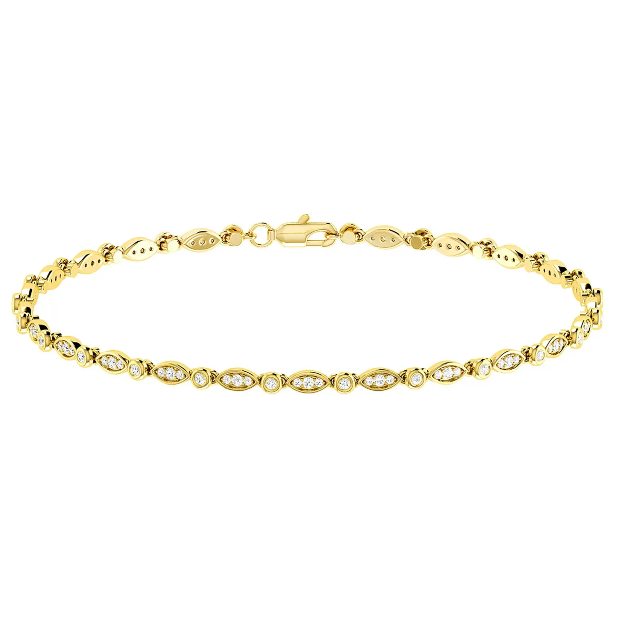 For Him Geometric Bezel Diamond Bracelet