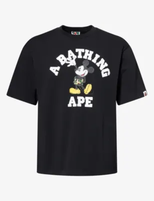 A BATHING APE bape x disney Mickey Graphic Cotton-Jersey T-Shirt