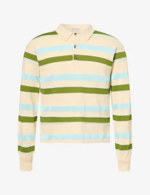 JW ANDERSON Striped Knitted Polo Shirt