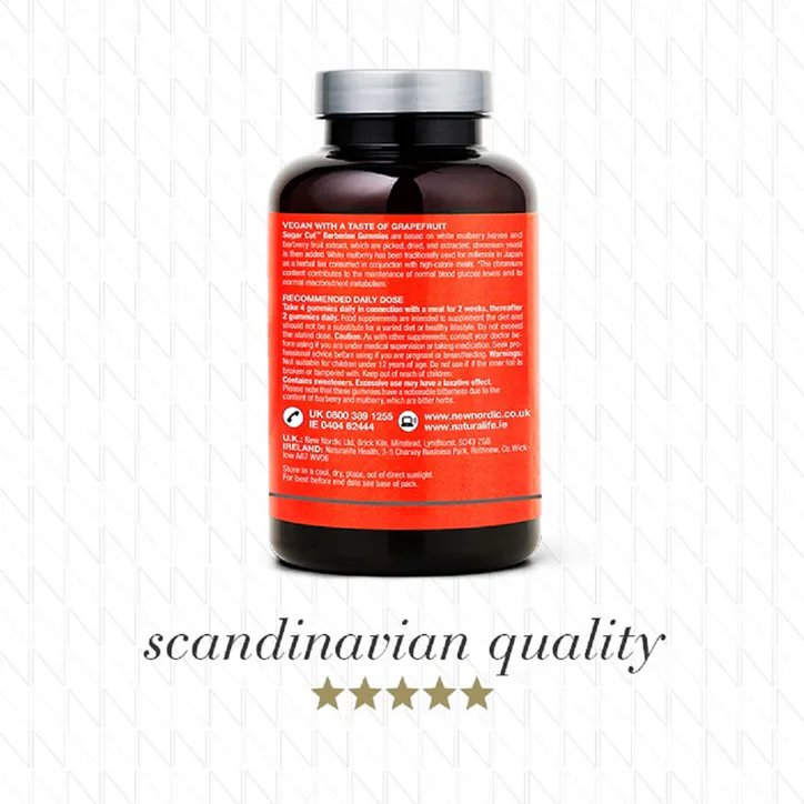 New Nordic Sugar Cut Berberine 60 Gummies detail 3