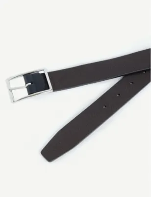 ANDERSONS Grained leather reversible belt - 32 in BLACK/BROWN, additional product view 2