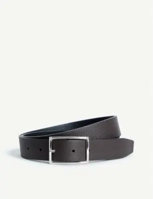 ANDERSONS Grained leather reversible belt - 32