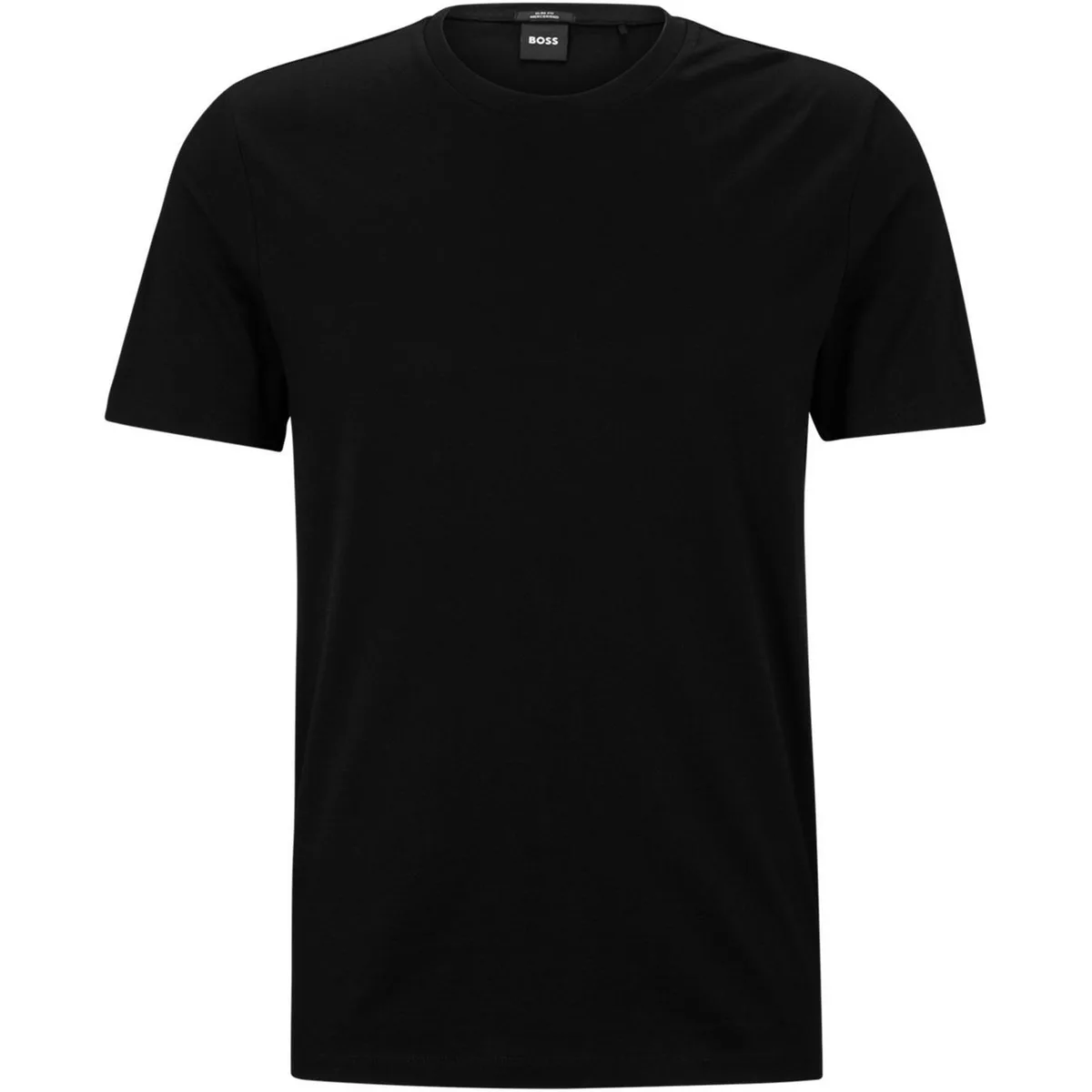 Boss Men's Tessler 150 Black Cotton Short Sleeve Slim Fit T-Shirt