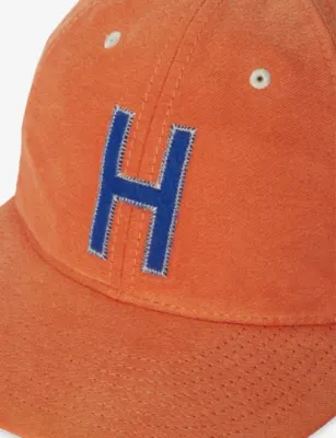 POLO RALPH LAUREN Run H Logo Cotton Cap in COLLEGE ORANGE, additional product view 2