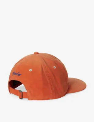 POLO RALPH LAUREN Run H Logo Cotton Cap in COLLEGE ORANGE, additional product view 3