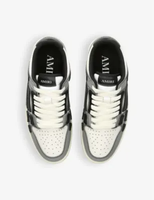 AMIRI Varsity Skel panelled leather low-top trainers - EUR 43 / 9 UK MEN detail 2