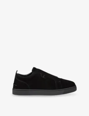 CHRISTIAN LOUBOUTIN St Louis Suede Trainers - EUR 41.5 / 7.5 UK MEN in BLACK – Mens | Trainers | Lace up trainers