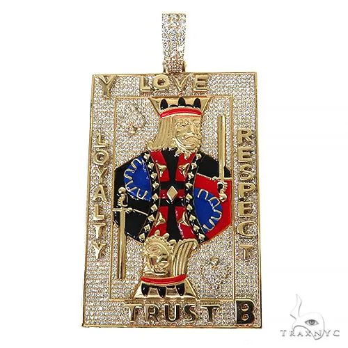 RINA - For Him CUSTOM King Of Spades YNB Pendant 68494 in Rose Gold – Pendant