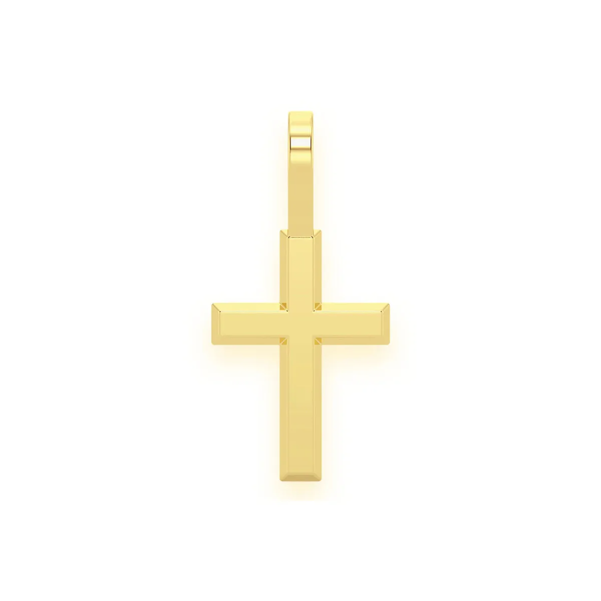 For Him Angle Solid Gold Cross in Yellow Gold – Pendant