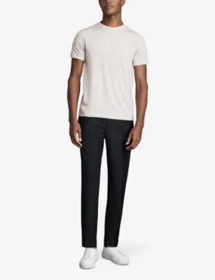 REISS Bless marl-pattern cotton-blend T-shirt detail 2
