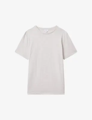 REISS Bless marl-pattern cotton-blend T-shirt