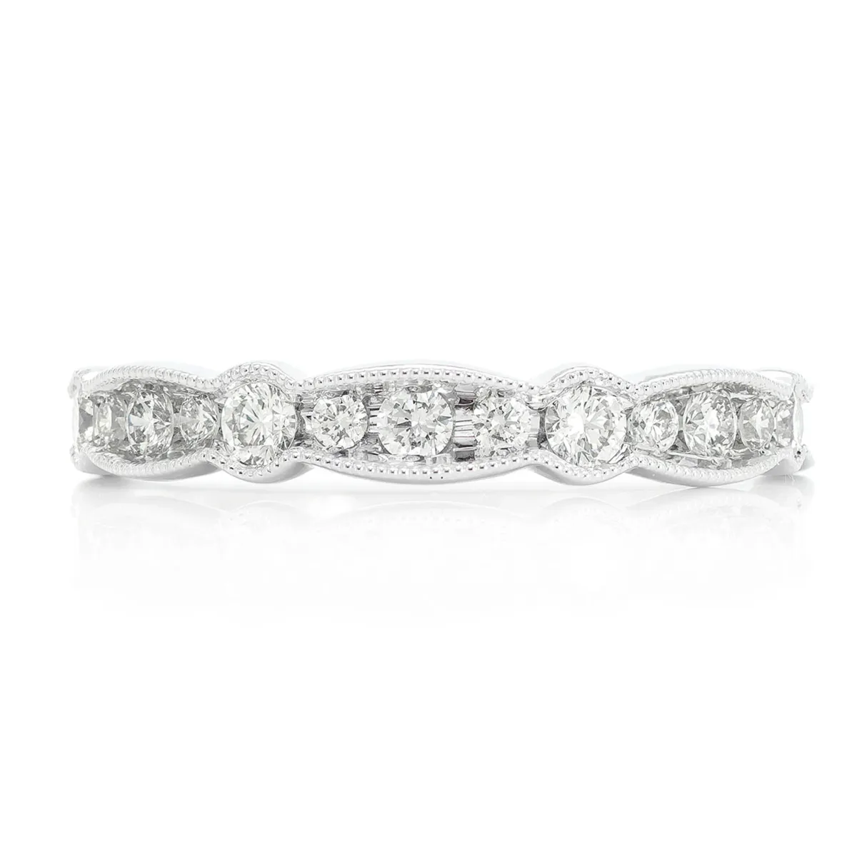 For Him Classic Swirl Milgrain Ring in White Gold / Lab Grown Diamond – Ring