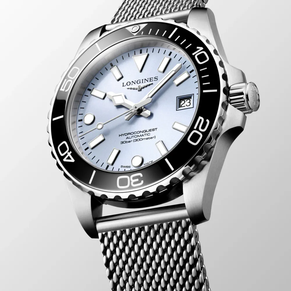 Longines HydroConquest 39mm Mens Watch Ice Blue Mesh in Blue, additional product view 2