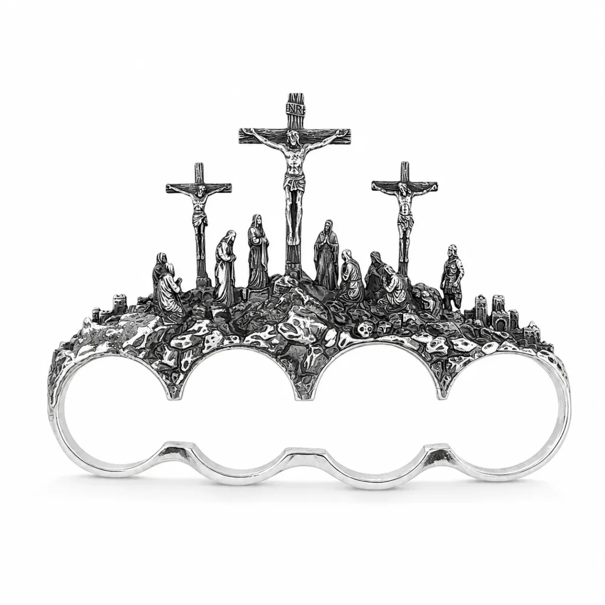 DANNY - For Him CUSTOM .925 Triple Cross 4-Finger Ring 71777 – Ring