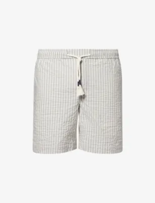 ORLEBAR BROWN Sonoran Striped Cotton-Seersucker Shorts