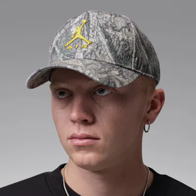 Jordan Rise Structured Camo Hat - White/Bright Citron
