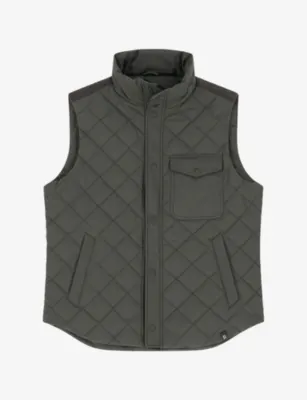 BOGGI MILANO Padded Patch-Pocket Woven Gilet
