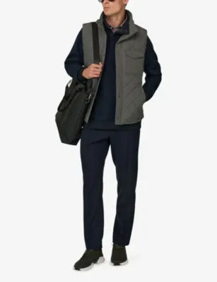 BOGGI MILANO Padded Patch-Pocket Woven Gilet detail 2