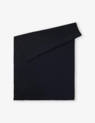 BOSS Monogram Cotton-Wool Scarf