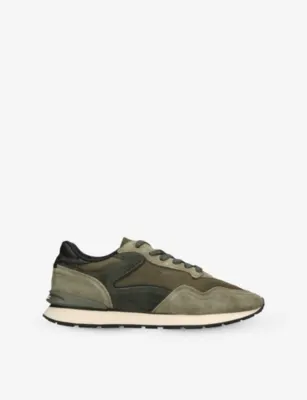 HOFF City Suede and Shell Trainers - EUR 43 / 9 UK MEN in GREEN – Mens | Trainers | Lace up trainers