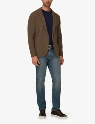 BOGGI MILANO Notch-Lapel Single-Breasted Merino Wool Jacket detail 2