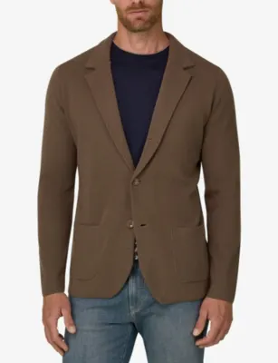 BOGGI MILANO Notch-Lapel Single-Breasted Merino Wool Jacket detail 3