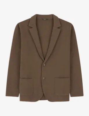 BOGGI MILANO Notch-Lapel Single-Breasted Merino Wool Jacket