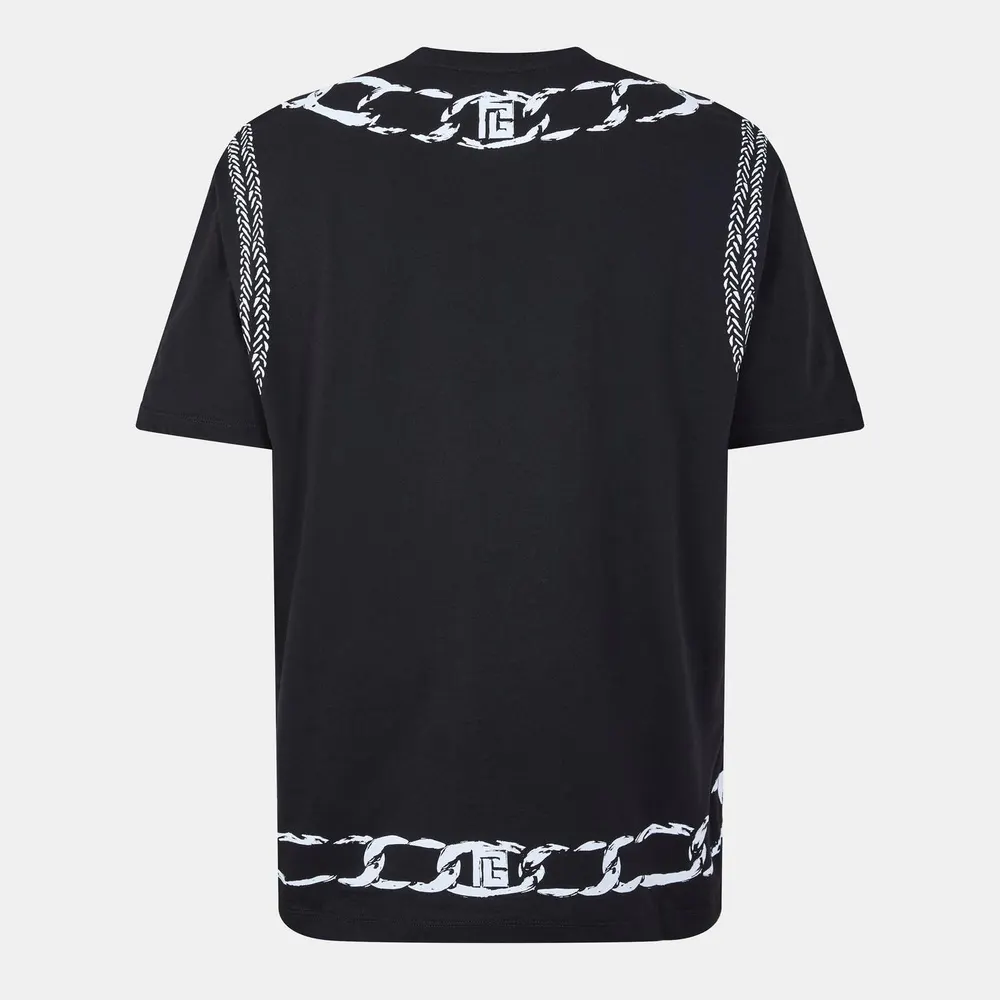 Balmain Men's Foulard Foulard Pattern T-Shirt detail 2
