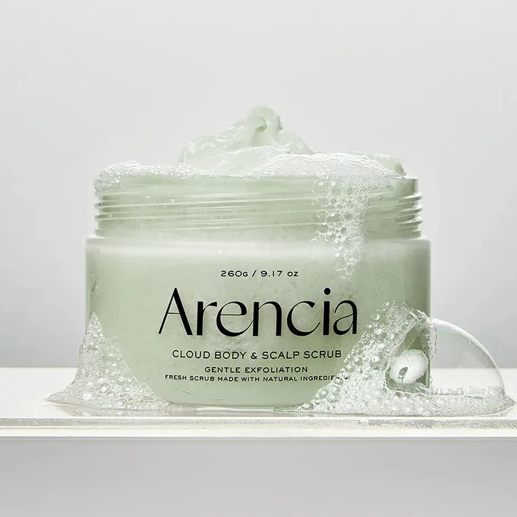 ARENCIA Fresh Cloud Body & Scalp Scrub (Geranium & Prim Rose) 260g detail 3