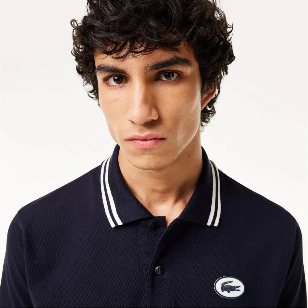 Lacoste Stripe Polo Shirt detail 3