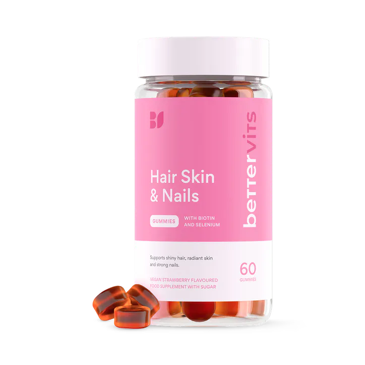 Bettervits Hair Skin And Nails Gummies With Biotin And Selenium 60s