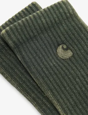 CARHARTT WIP Lambert Brand-Embroidered Cotton Socks detail 2