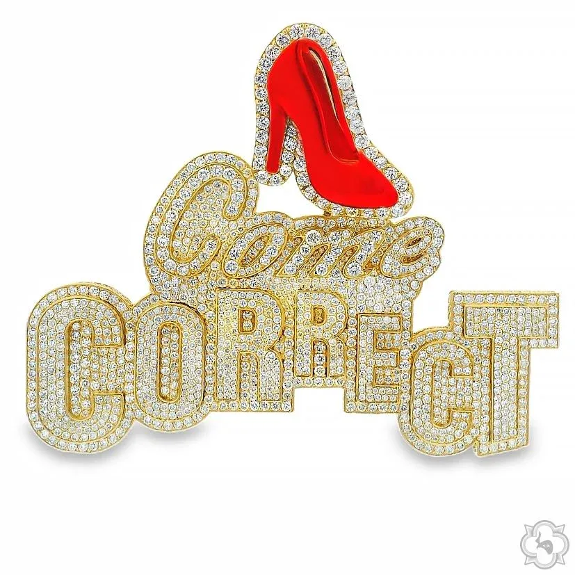 RINA - For Him CUSTOM Custom Made Come Correct Diamond Pendant 70849 in Rose Gold – Pendant Set