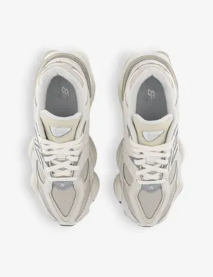 NEW BALANCE 9060 brand-patch leather and mesh low-top trainers - EUR 45 / 11 UK MEN detail 2
