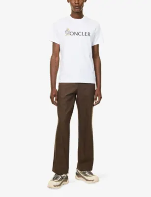 MONCLER Logo-Print Crewneck Cotton T-Shirt detail 2