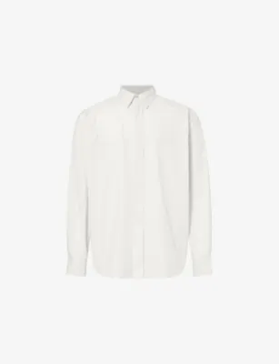 THE ROW Nilo Curved-Hem Cotton-Poplin Shirt